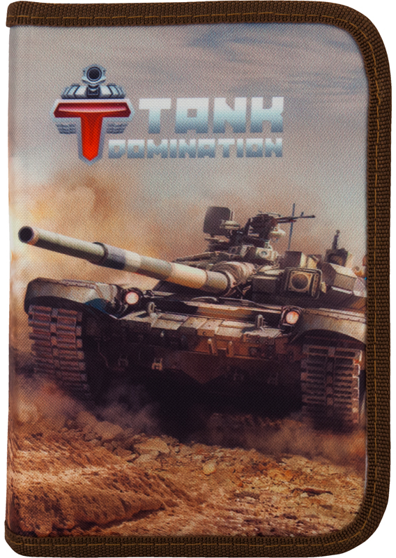 Пенал - Tank Domination, 1 отделение, 1 отворот, без наполнения Пенал - Tank Domination, 1 отделение, 1 отворот, без наполненияПеналы<br>Пенал - Tank Domination, 1 отделение, 1 отворот, без наполнения<br>