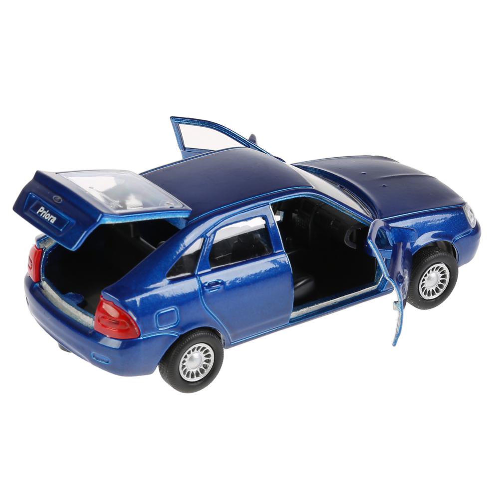 Модель Технопарк Lada Priora хэтчбек, синий, 12 см, открываются двери, инерционный 