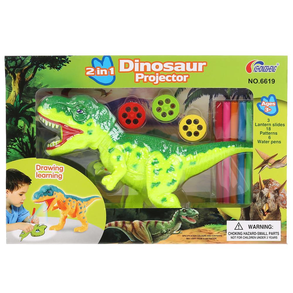 Проектор-динозавр с аксессуарами, свет  