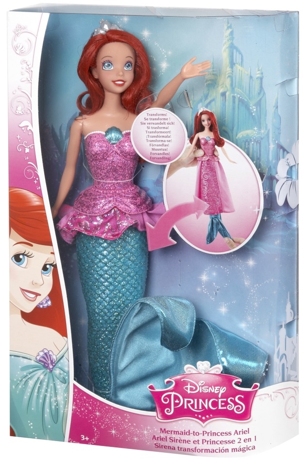 Кукла Ариэль Disney Princess, превращается из русалочки в принцессу  