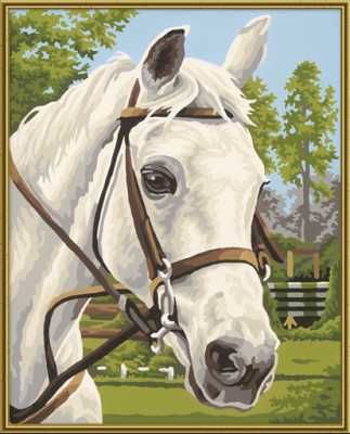 Белая лошадь, 24*30 см 