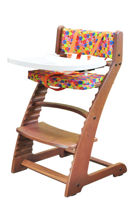 Растущий стул Praktikk, цвет - Вишня + комплект для кормления  