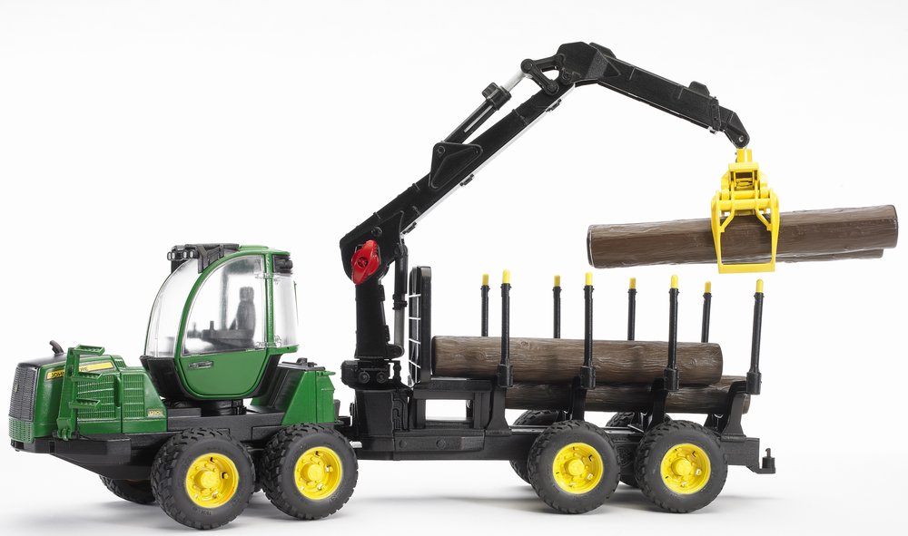 Трактор Bruder John Deere 1210E с прицепом с манипулятором и брёвнами Трактор Bruder John Deere 1210E с прицепом с манипулятором и брёвнамиИгрушечные тракторы<br>Трактор Bruder John Deere 1210E с прицепом с манипулятором и брёвнами<br>