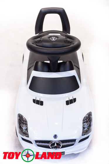 Машинка-каталка – Mercedes Benz SLS AMG, белый, звук  