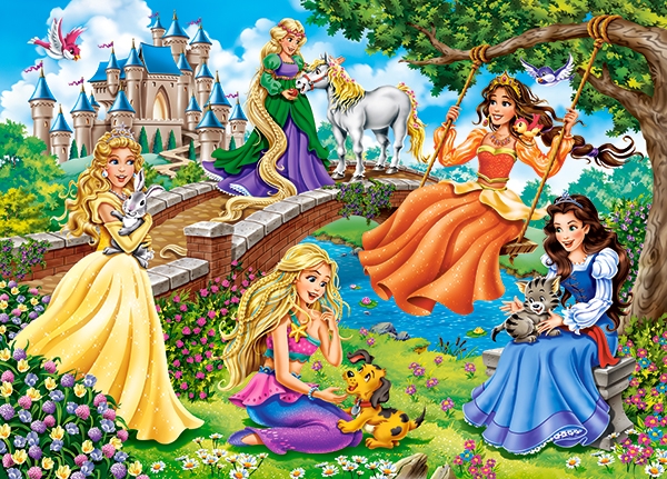 Пазлы Castorland - Принцессы в саду, 180 элементов  
