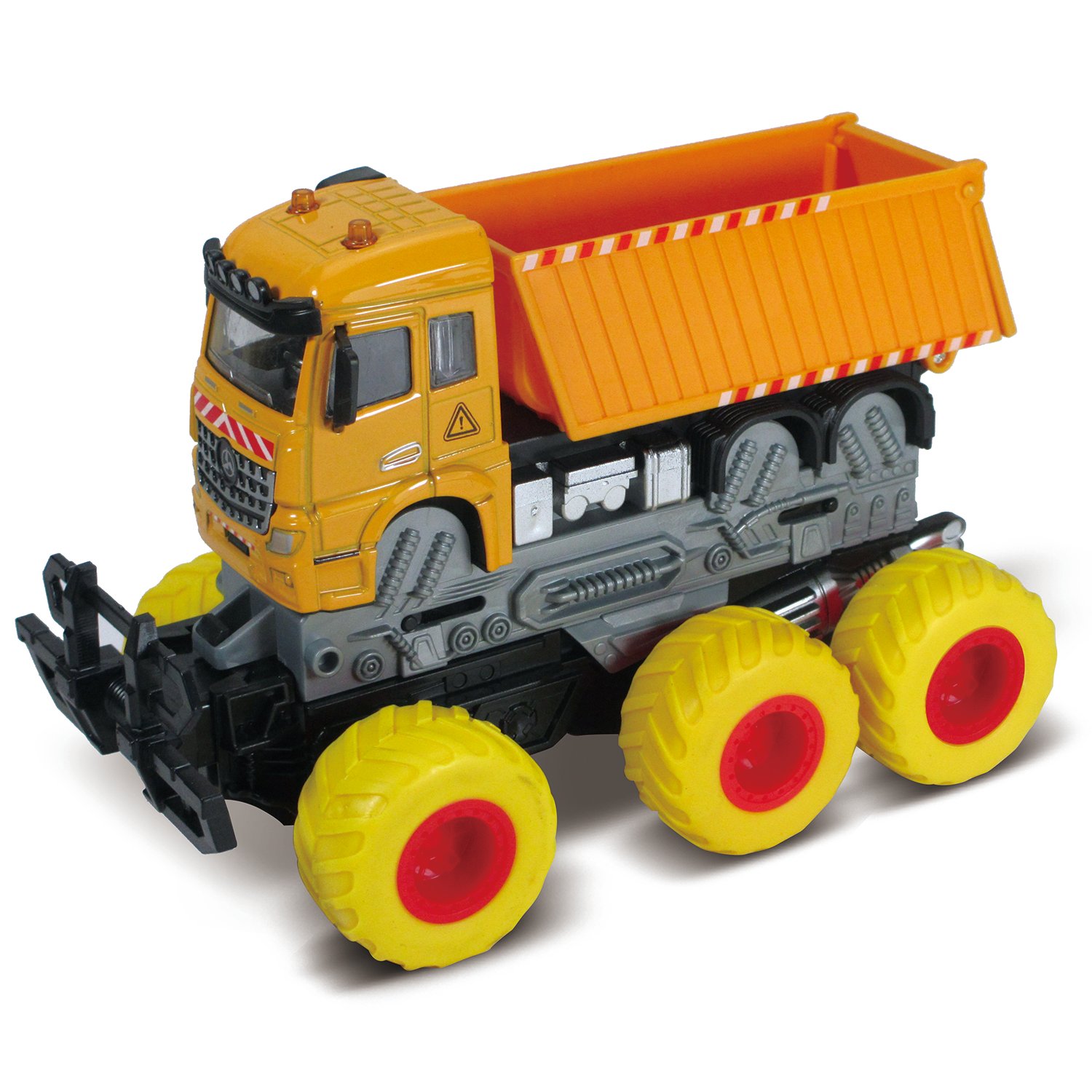 Строительная техника – Самосвал с краш-эффектом, кабина Die-Cast, фрикционная, 6*6, масштаб 1:43
Строительная техника – Самосвал с краш-эффектом, кабина Die-Cast, фрикционная, 6*6, масштаб 1:43