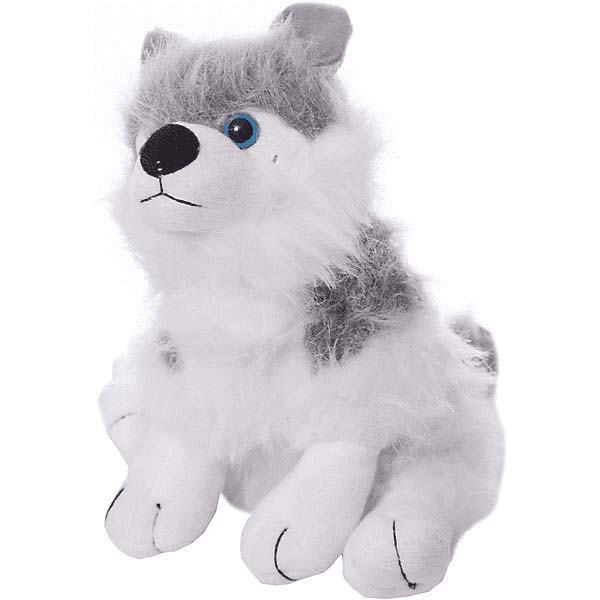 Мягкая игрушка – Собака серая с белым, 18 см  