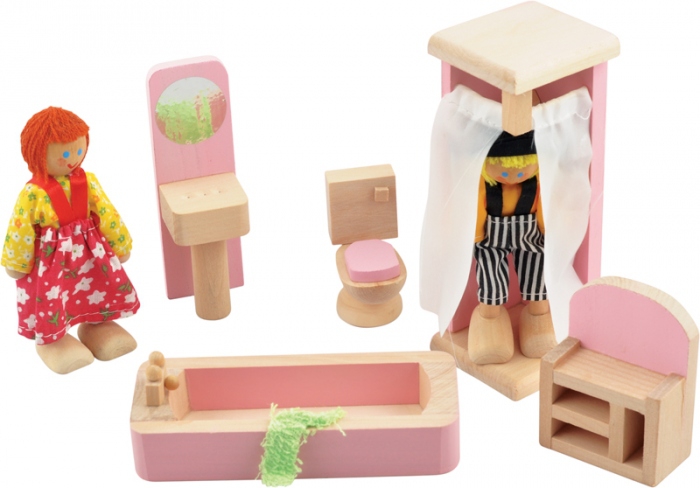 Набор мебели для кукол - Ванная комната  