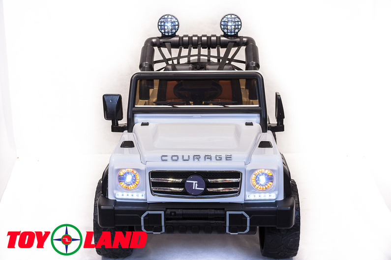 Электромобиль – Land Rover DK-F008, белый, свет и звук  