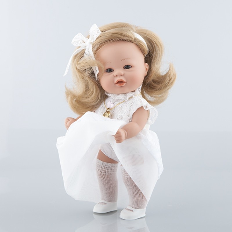 Кукла D'nenes – Бебетин в белом платье, 21 см  