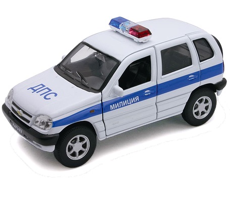 Коллекционный игрушечный автомобиль модели Chevrolet Niva Милиция ДПС, масштаб 1:34-39 Коллекционный игрушечный автомобиль модели Chevrolet Niva Милиция ДПС, масштаб 1:34-39Нива<br>.<br>