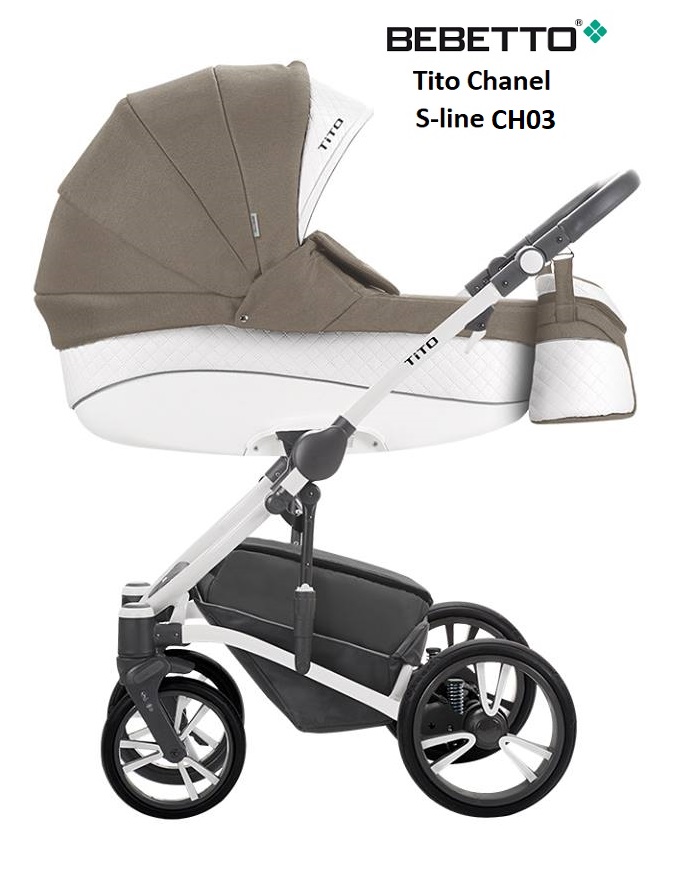 Детская коляска Tito Chanel  2 в 1 шасси белая/BIA CH03  