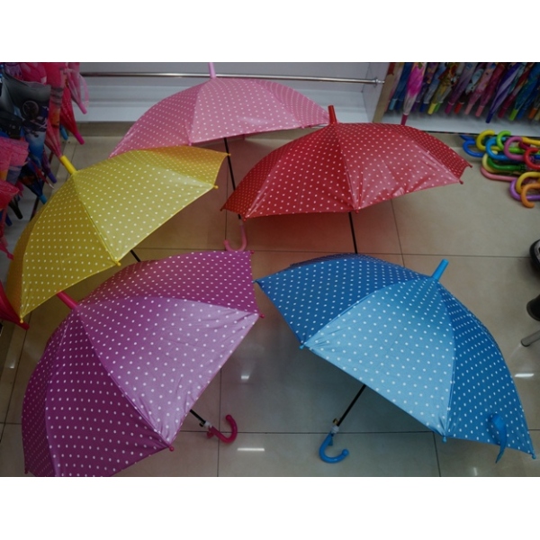 Зонт детский со свистком - Горошек, перламутровый, 45 см  