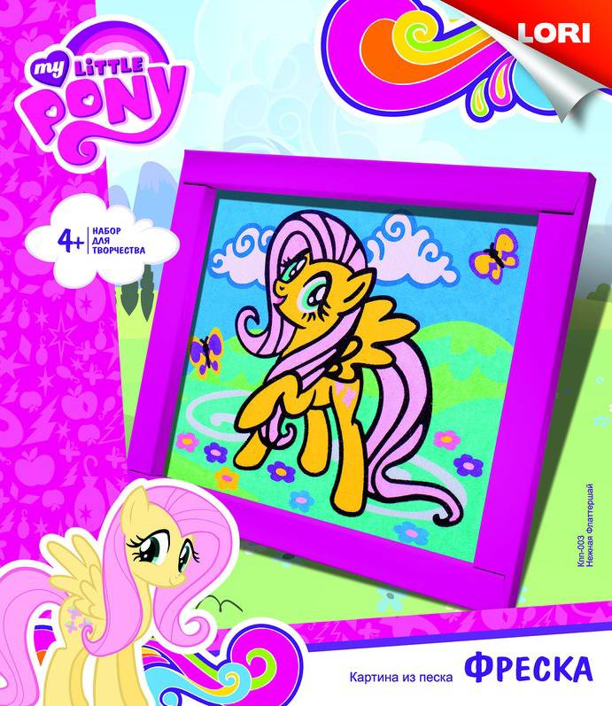 Фреска из песка из серии My Little Pony - Нежная Флаттершай Фреска из песка из серии My Little Pony - Нежная ФлаттершайМоя маленькая пони (My Little Pony)<br>Фреска из песка из серии My Little Pony - Нежная Флаттершай<br>