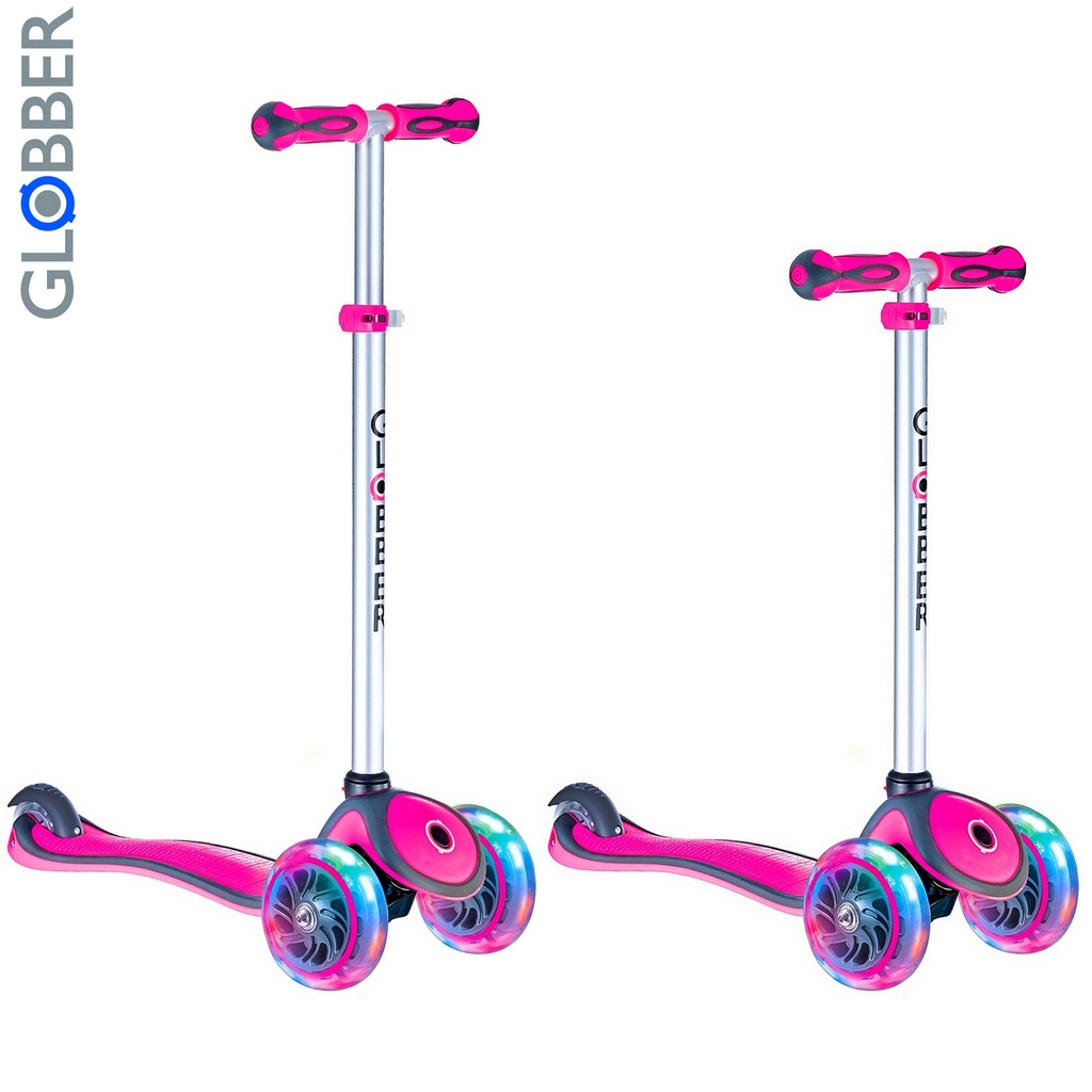 Самокат 442-110 Globber Primo Plus с 3 светящимися колесами Pink Самокат 442-110 Globber Primo Plus с 3 светящимися колесами PinkТрехколесные самокаты<br>Самокат 442-110 Globber Primo Plus с 3 светящимися колесами Pink<br>