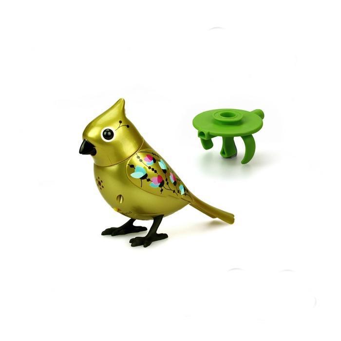 Интерактивная золотая птичка с кольцом  