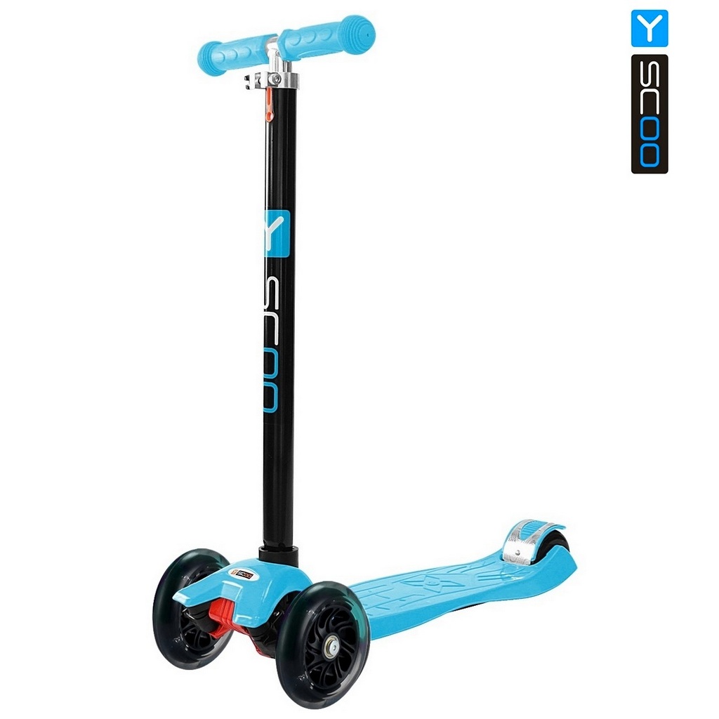 Самокат RT Maxi Shine A20 blue с 4-мя светящимися колесами Самокат RT Maxi Shine A20 blue с 4-мя светящимися колесамиТрехколесные самокаты<br>Самокат RT Maxi Shine A20 blue с 4-мя светящимися колесами<br>