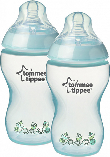 Бутылочка для кормления Tommee Tippee с рисунком, 340 мл, 2 штуки  