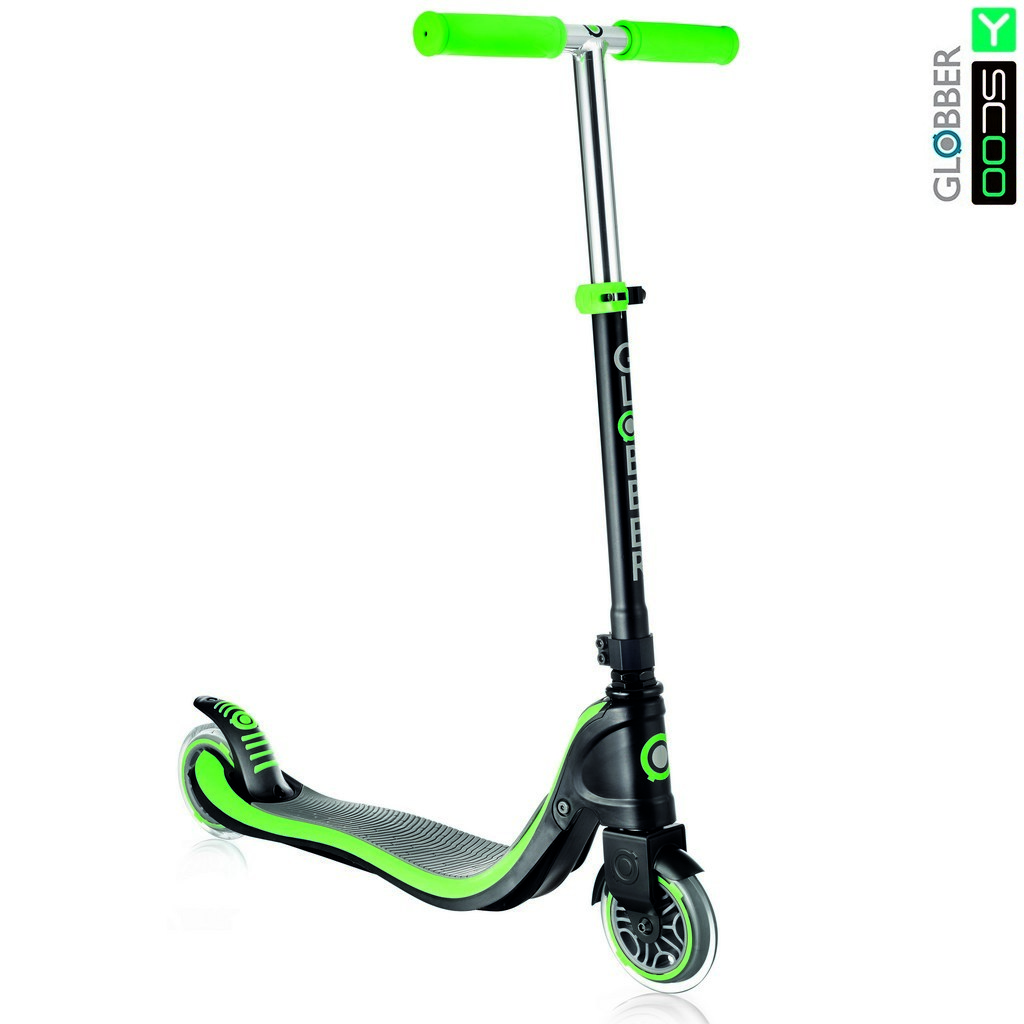 Двухколесный самокат Y-Scoo Globber My Too Fix Up 125, черно-зеленый Двухколесный самокат Y-Scoo Globber My Too Fix Up 125, черно-зеленыйМальчикам<br>Двухколесный самокат Y-Scoo Globber My Too Fix Up 125, черно-зеленый<br>