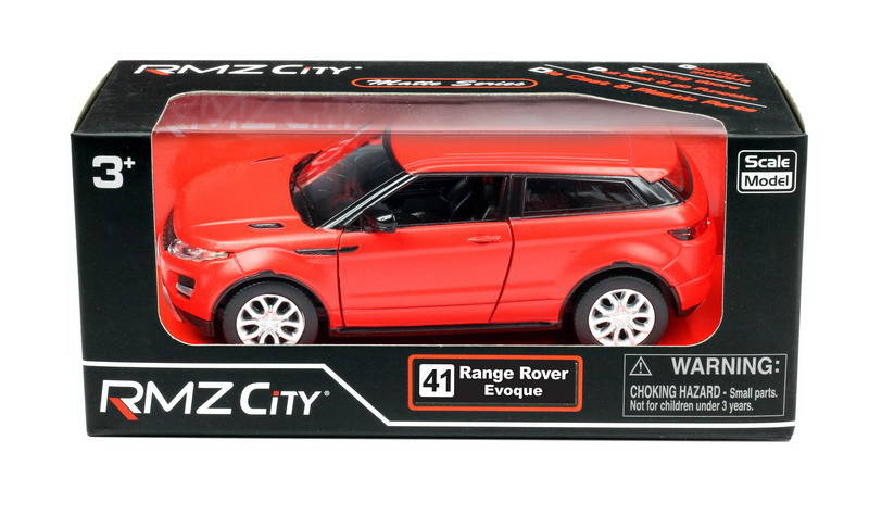 Металлическая инерционная машина RMZ City - Range Rover Evoque, 1:32, красный матовый  