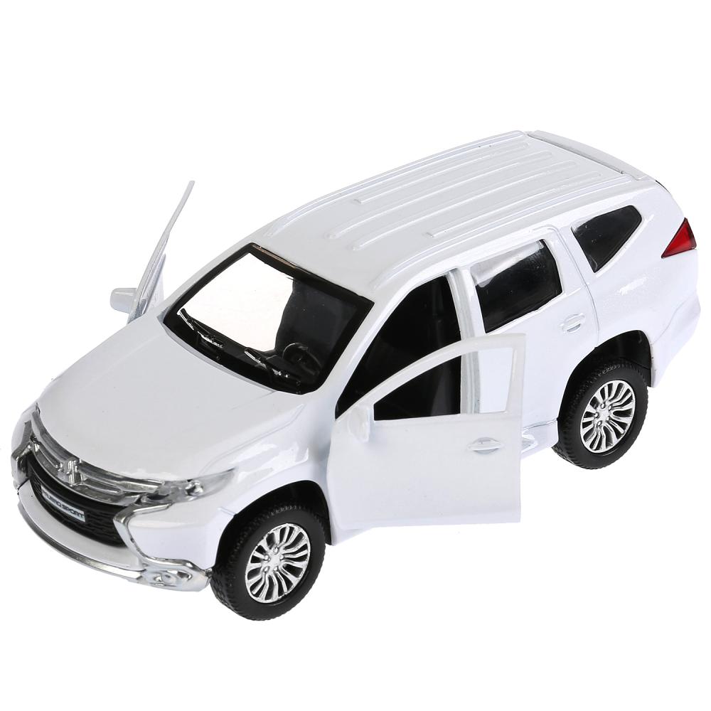 Машина металлическая Mitsubishi Pajero Sport 12 см, открываются двери, инерционная, цвет - белый  