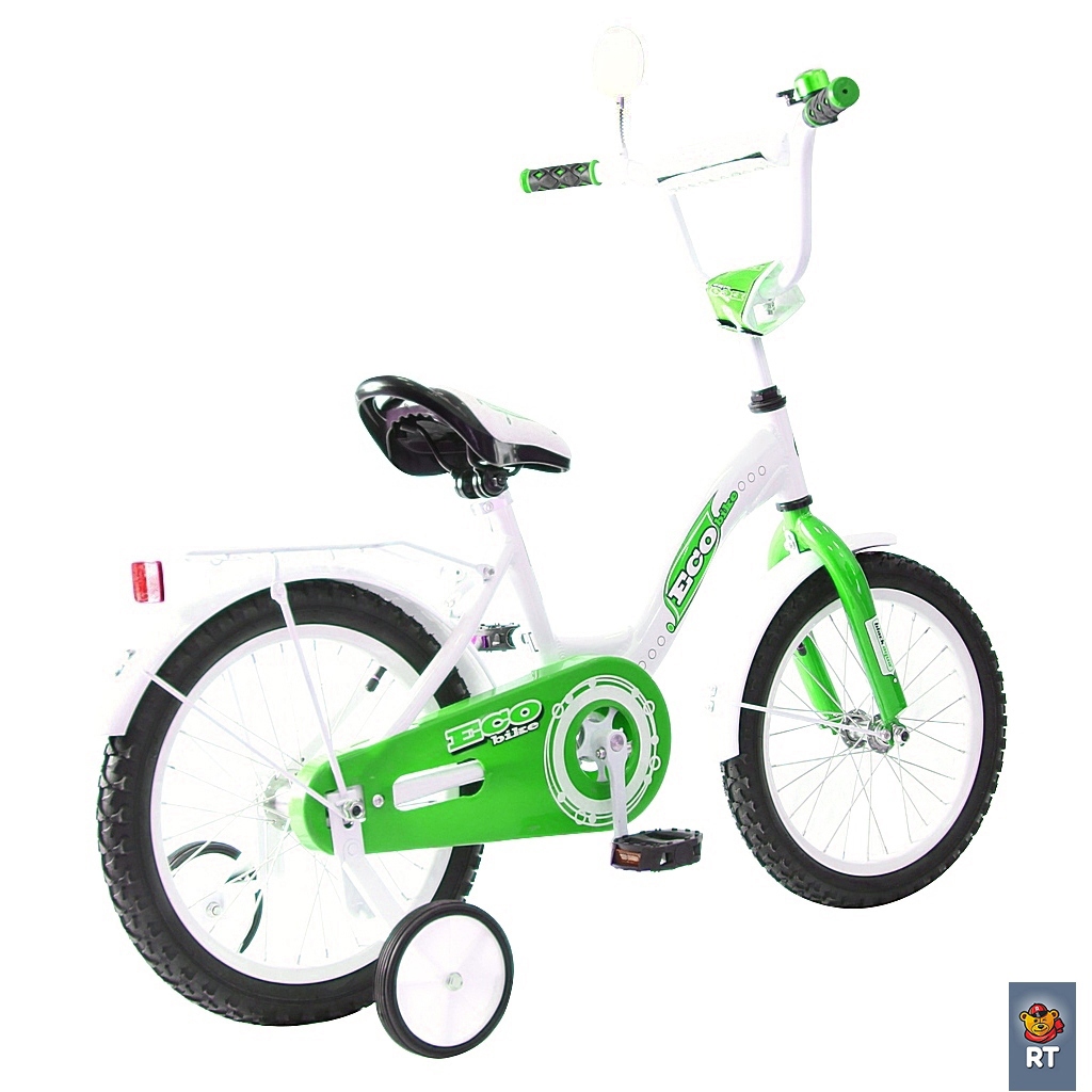 Двухколесный велосипед Aluminium Ecobike, диаметр колес 14 дюймов, зеленый  