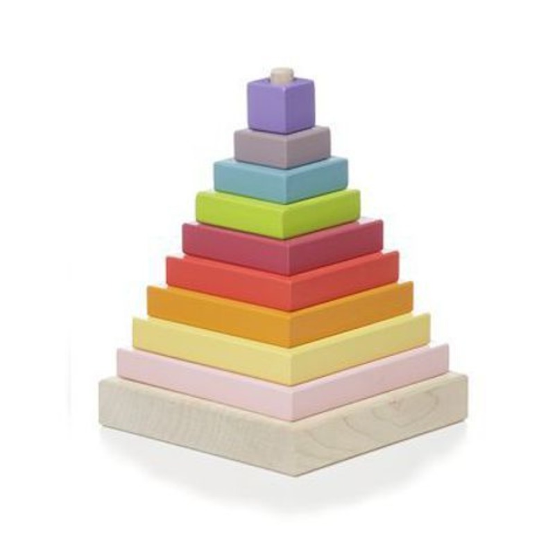 Пирамидка деревянная, 9 деталей  