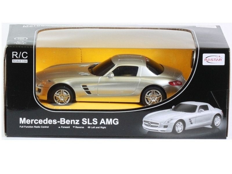 Машина на р/у – Mercedes SLS AMG, 1:24, 19 см, серебряный, свет  