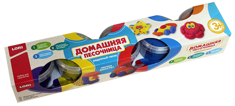 Песок радужный - набор из 5 цветов по 140 гр. с формочкой Песок радужный - набор из 5 цветов по 140 гр. с формочкойКинетический песок<br>Песок радужный - набор из 5 цветов по 140 гр. с формочкой<br>