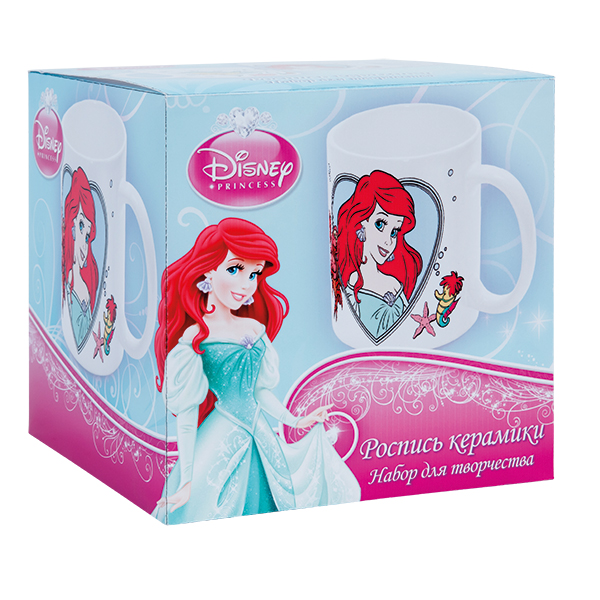 Кружка керамическая для росписи с рисунком Русалочки Disney Кружка керамическая для росписи с рисунком Русалочки DisneyРоспись по керамике и камню<br>Кружка керамическая для росписи с рисунком Русалочки Disney<br>
