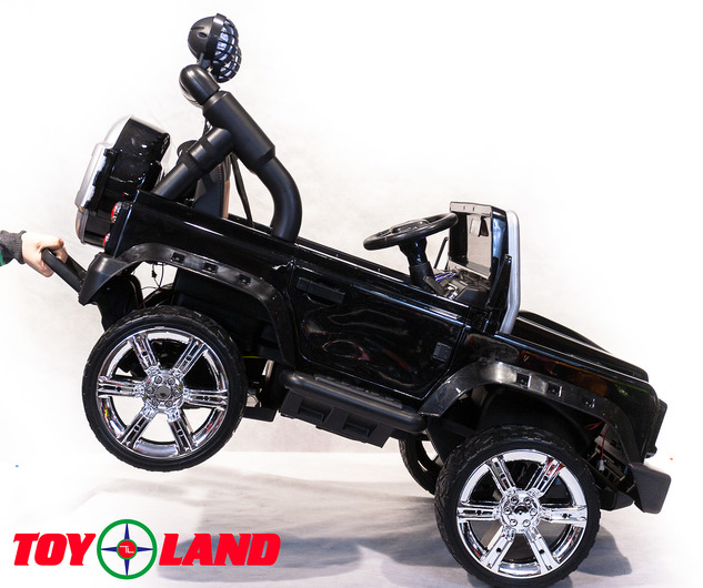 Электромобиль – Land Rover DK-F008, черный, свет и звук  