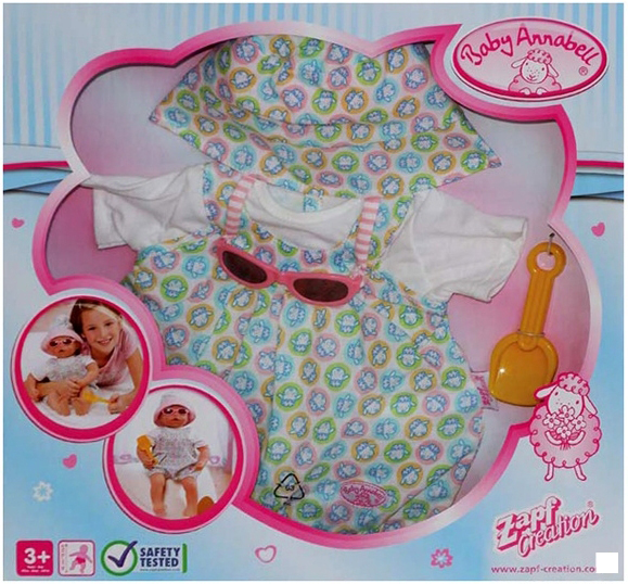 Игровой набор одежды  для отдыха куколки Baby Annabell  
