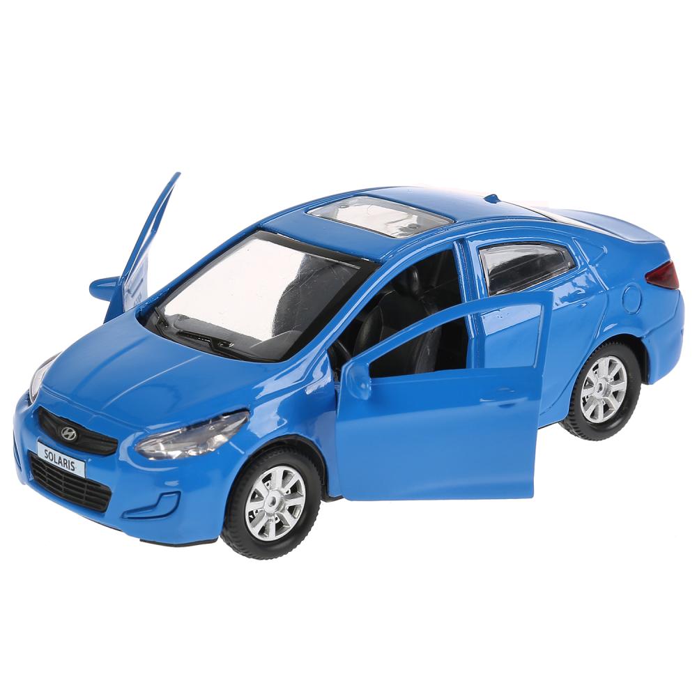 Модель Hyundai Solaris, синий, 12 см, открываются двери, инерционный  