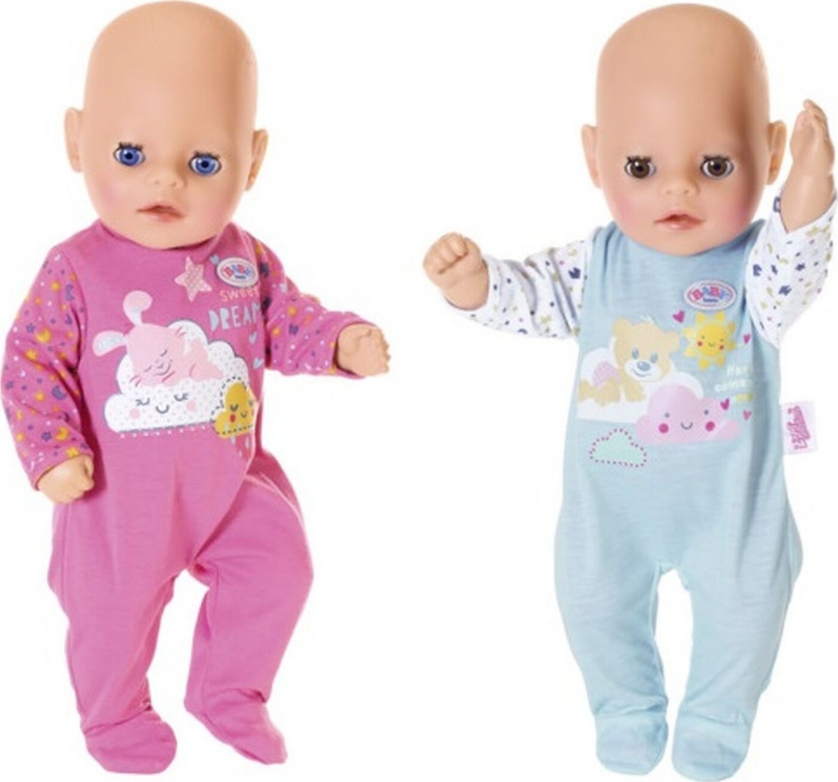  Одежда для куклы My Little Baby born - Ночные комбинезончики, 36 см, вешалка, 2 вида (Zapf Creation, 826 