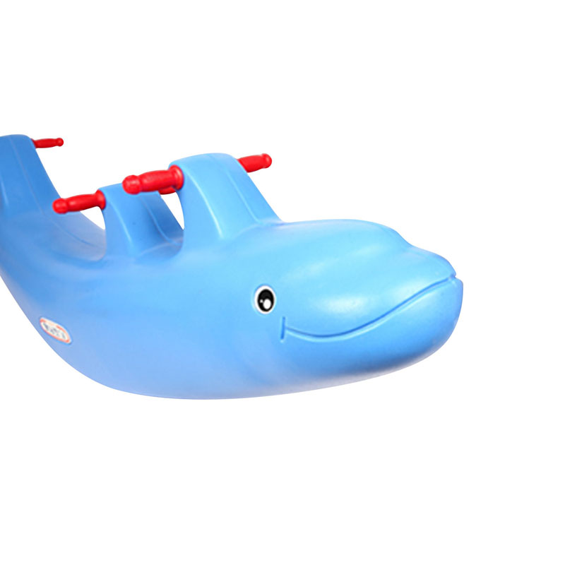 Детские напольные качели Дельфин для дома и улицы для трех детей, голубой  