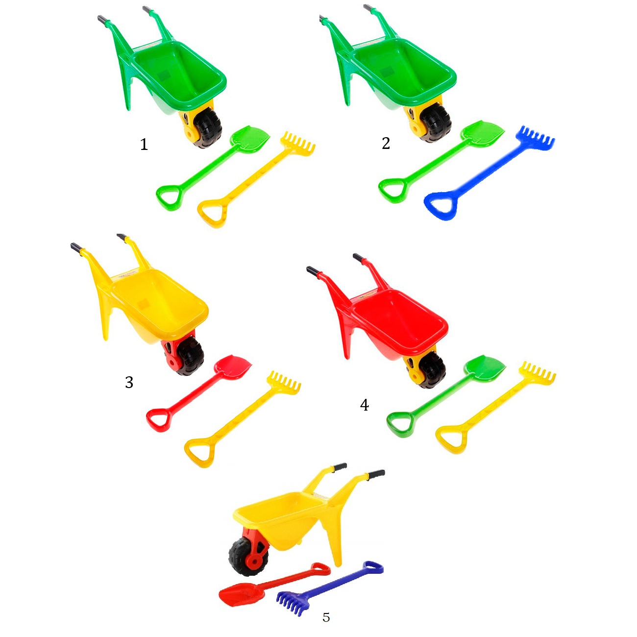 Тачка Садовод, лопата и грабли большие 
Тачка Садовод, лопата и грабли большие