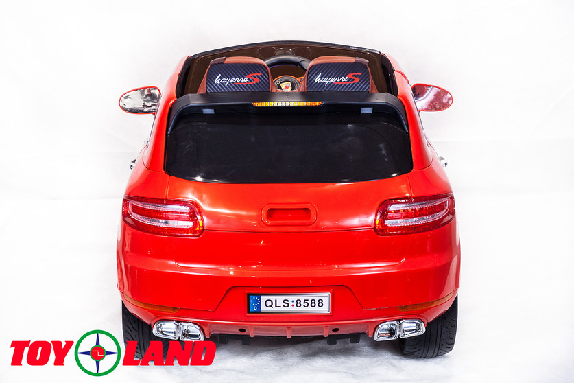 Электромобиль Porsche Macan красного цвета  