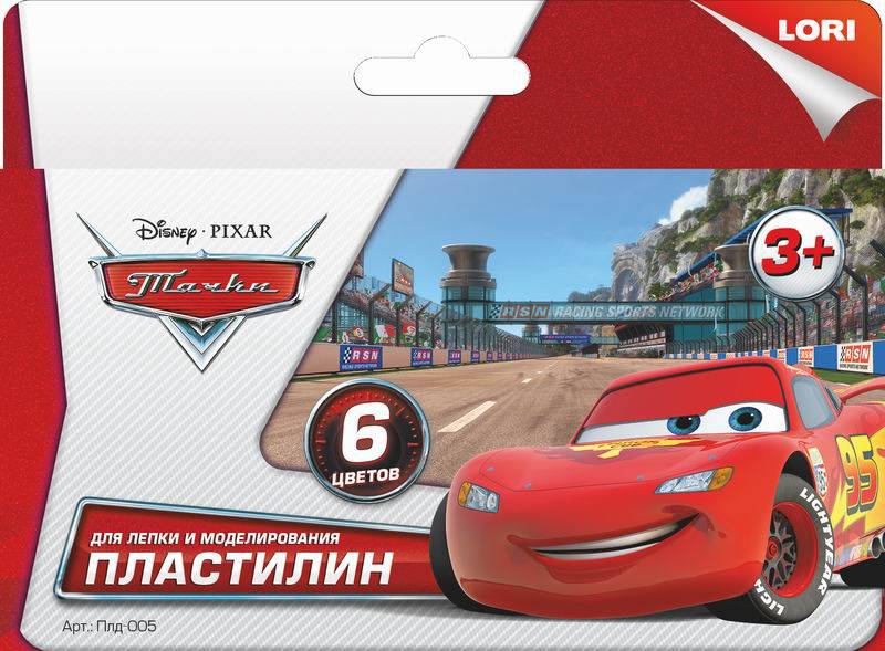 Пластилин Cars - Тачки, 6 цветов Пластилин Cars - Тачки, 6 цветовНаборы дл лепки<br>Пластилин Cars - Тачки, 6 цветов<br>