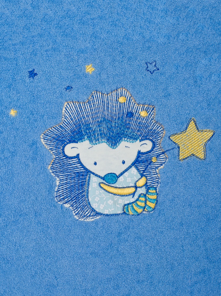 Халатик махровый Золотой Гусь - Ёжик Топа-Топ, голубой, размер 80  