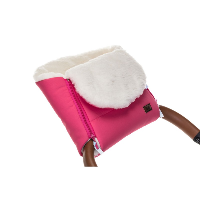Муфта меховая для коляски Nuovita Vichingo Bianco Rosa/Розовый  