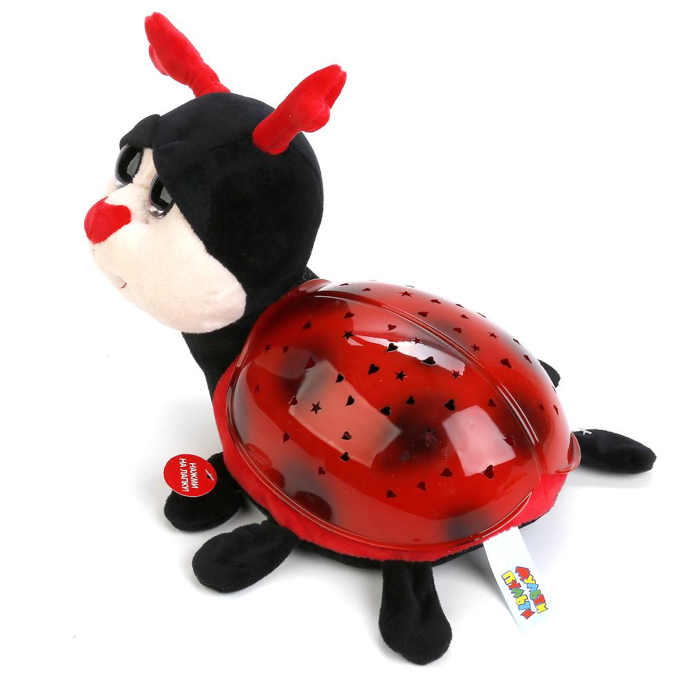 Мягкая игрушка проектор-ночник - Божья коровка, 7 колыбельных  
