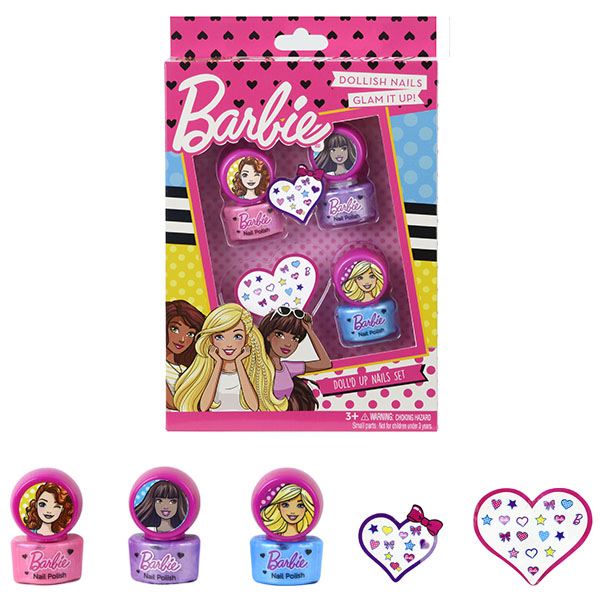 Игровой набор детской декоративной косметики для ногтей - Barbie Игровой набор детской декоративной косметики для ногтей - BarbieЮная модница, салон красоты<br>Игровой набор детской декоративной косметики для ногтей - Barbie<br>
