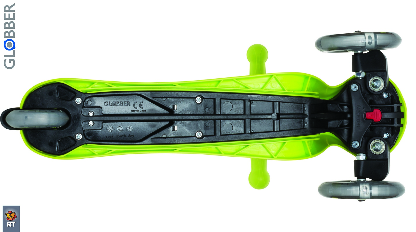 ﻿Самокат GLOBBER EVO 5 IN 1 LIGHTS со светящимися колесами, зеленый  