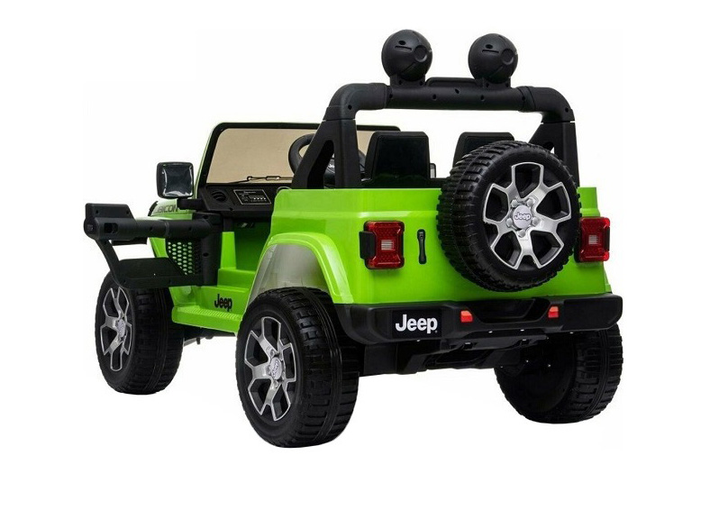 Электромобиль Джип Jeep Rubicon, зеленый, свет и звук  