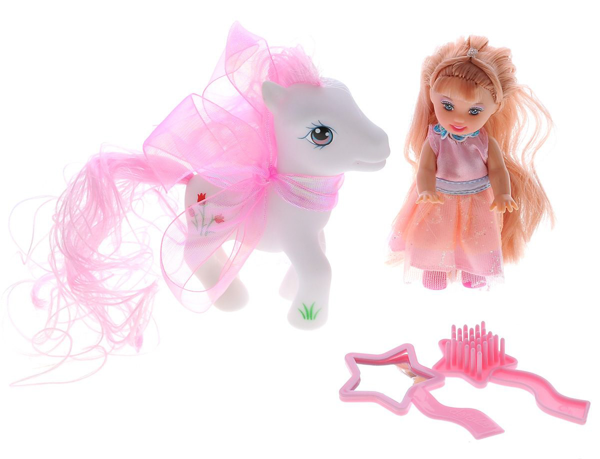Кукла Defa в наборе с ребенком, пони и аксессуарами  