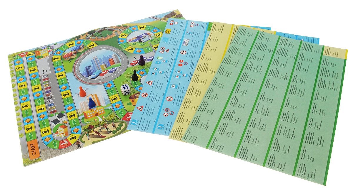 Игра настольная карточная Викторина 150 карточек - Правила Дорожного Движения  