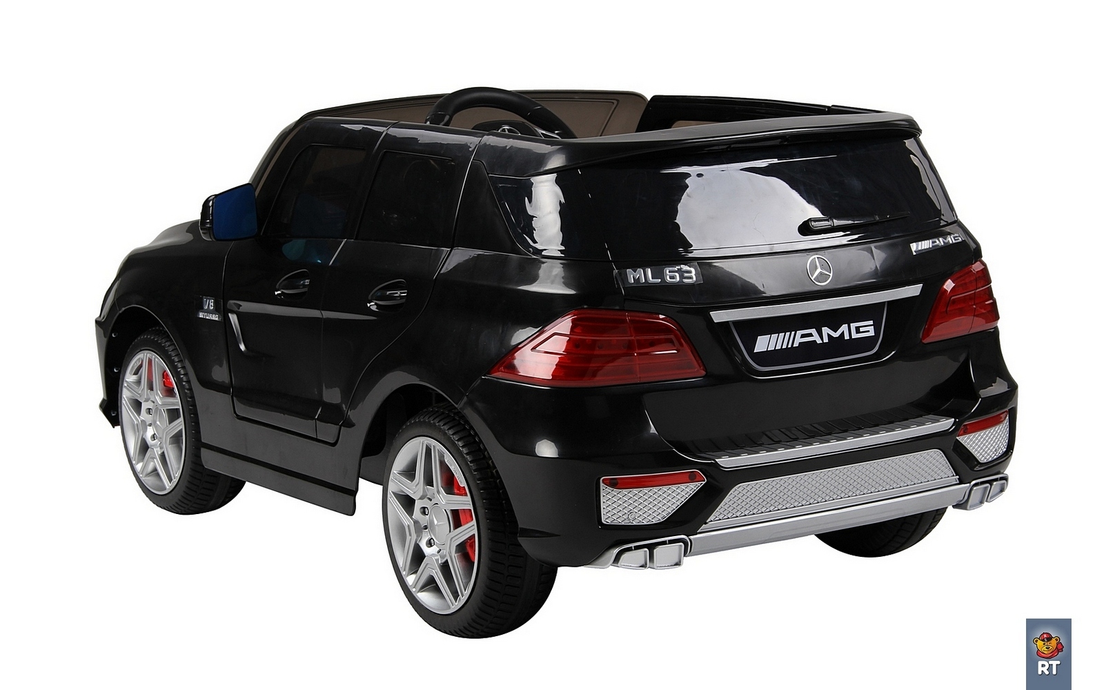 Электромобиль RT ML63 Mercedes-Bens AMG 12V R/C black с резиновыми колесами  