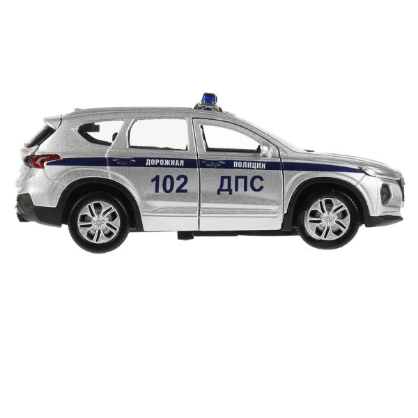 Машина Полиция Hyundai Santa Fe 12 см двери и багажник открываются металлическая инерционная  