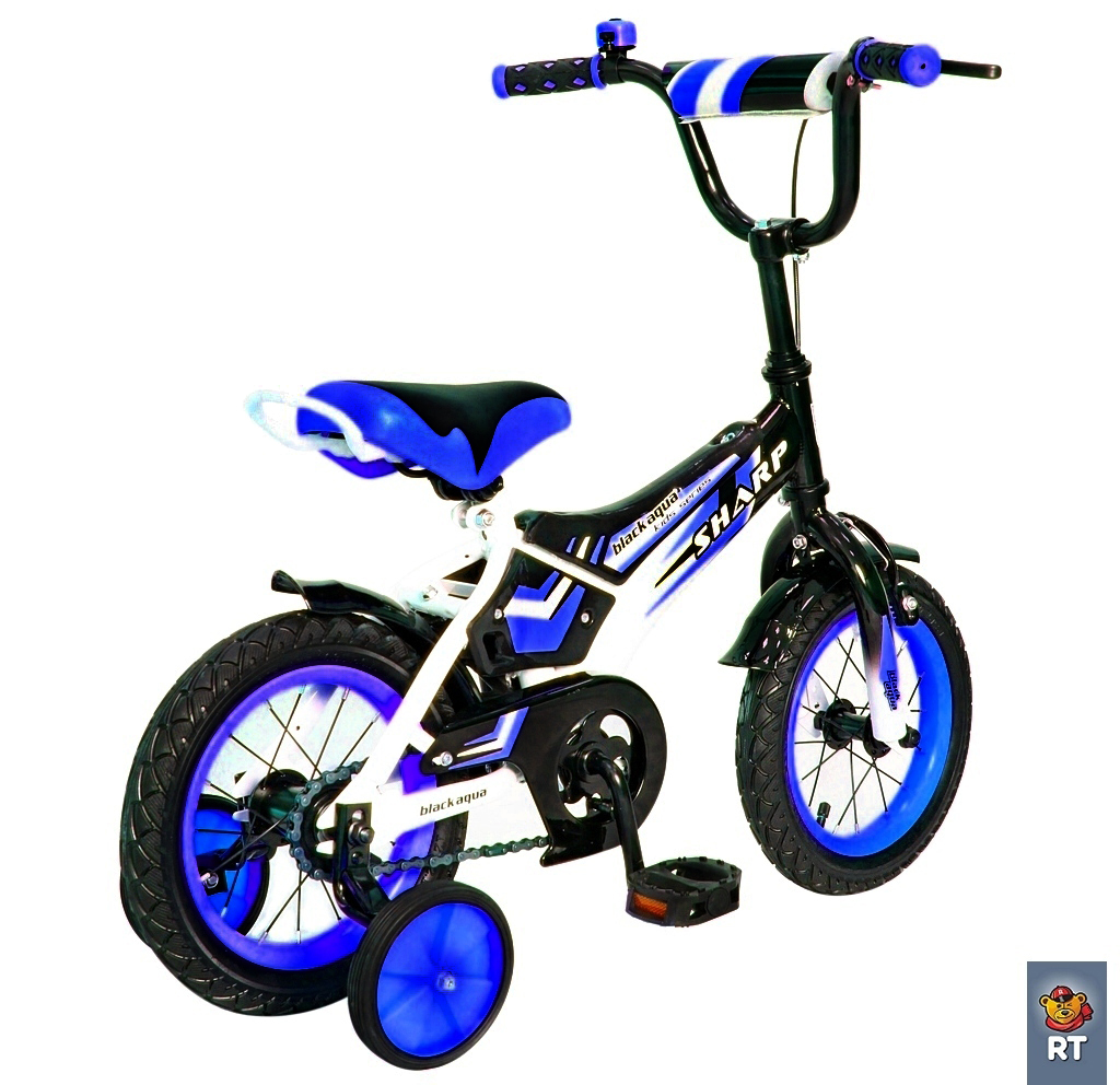 Двухколесный велосипед Sharp, диаметр колес 12 дюймов, синий  