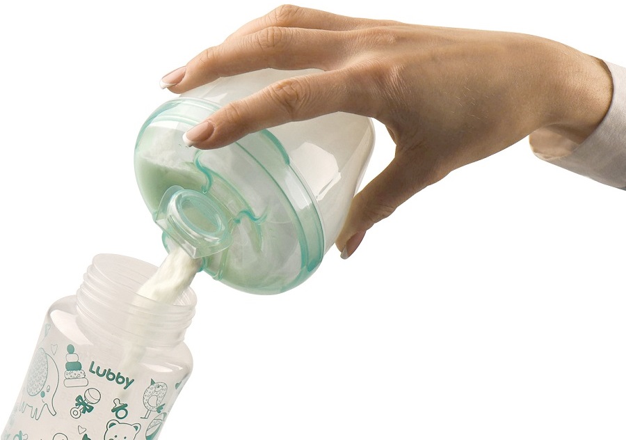 Контейнер для хранения детского питания - Для молочной смеси, 4 секции, полипропилен, стандарт  